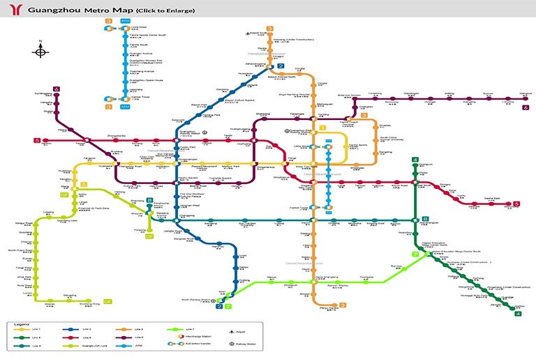 سیستم مترو گوانجو چین ،‌ چهارمین سیستم مترو در جهان
