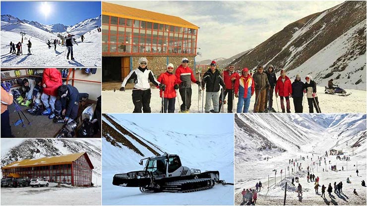 پیست اسکی شیرباد مشهد واقع در بلندترین قله استان
