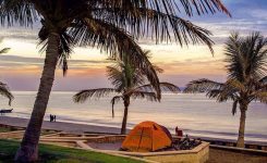 پارک ساحلی زیتون قشم زیباترین مکان برای کمپ های شبانه