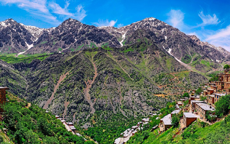 روستای پلکانی اورامانات تخت کردستان