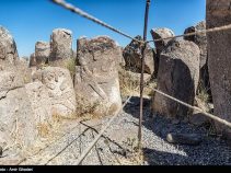 سنگ افراشته های باستانی معبد شهر یری در استان اردبیل
