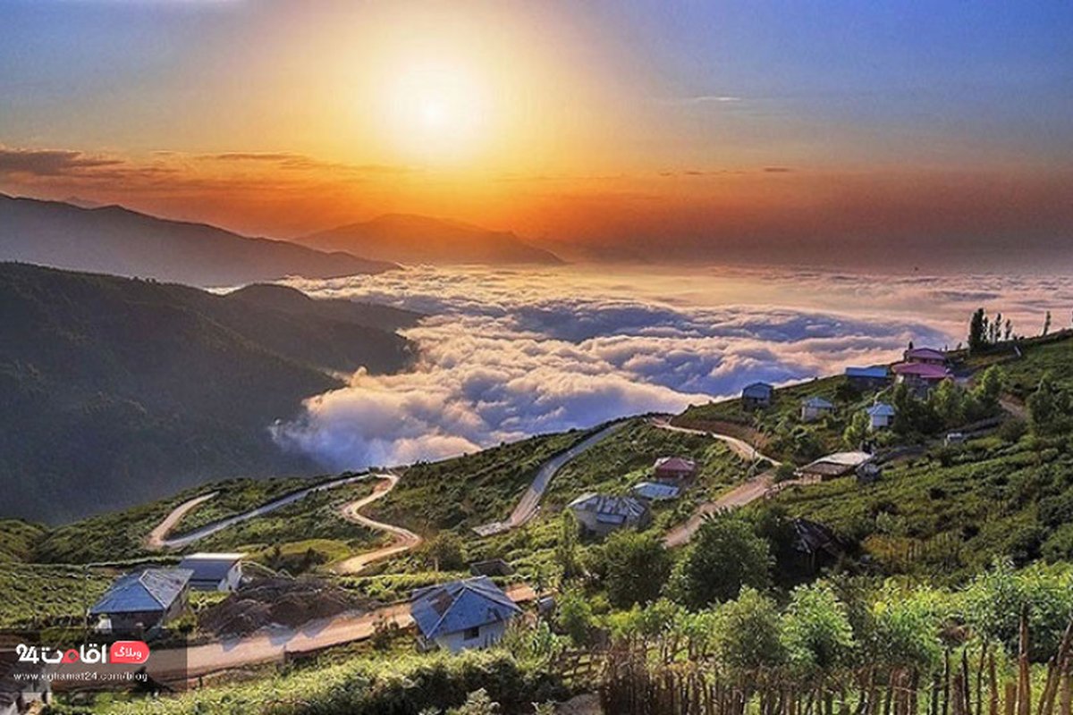 روستای ییلاقی فیلبند و منظره اقیانوس ابرها در مازندران