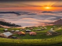 نمایی زیبا و خنک از ییلاقات ایران در اواخر تابستان و ماه شهریور