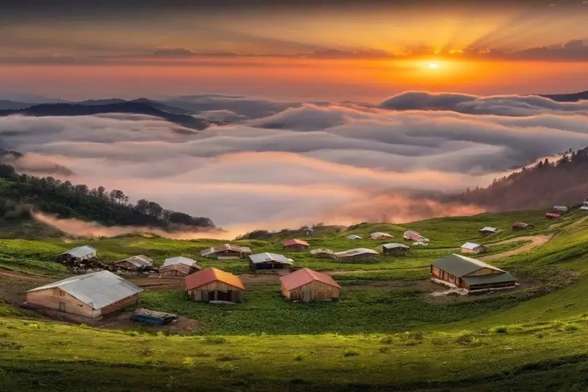 نمایی زیبا و خنک از ییلاقات ایران در اواخر تابستان و ماه شهریور
