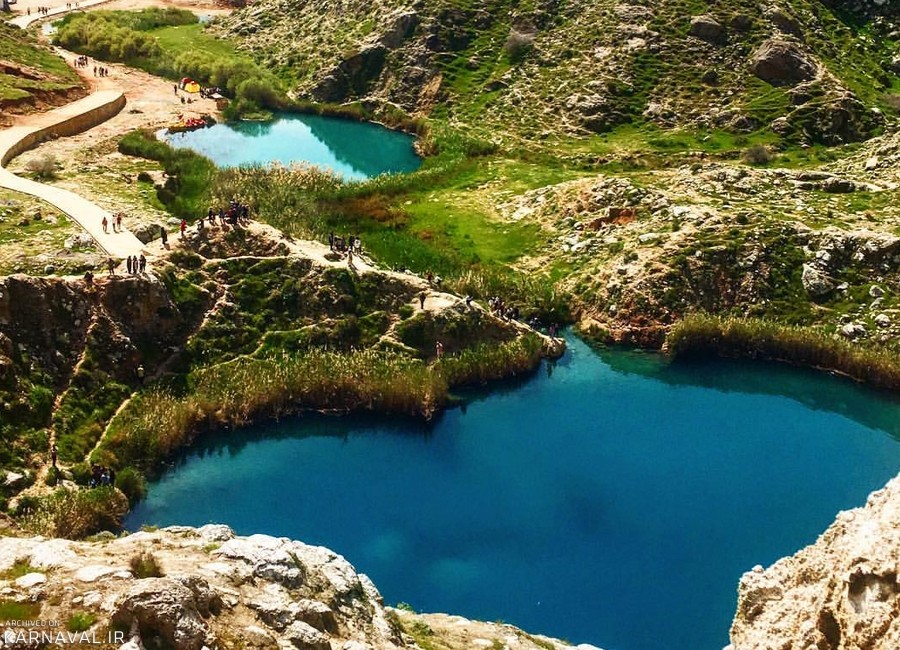 آبراهه طبیعی و کانال ارتباطی بین دریاچه اول و دوم سیاه گاو آبدانان